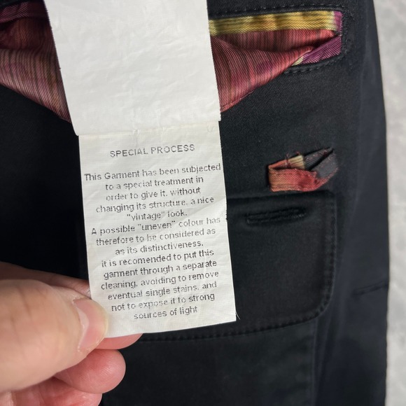 KROON Mens Black Cotton Blend Blazer Jacket Woven Lined Size 42L - Picture 5 of 16